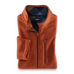 Walbusch Herren Huskyfleece Jacke einfarbig Terra