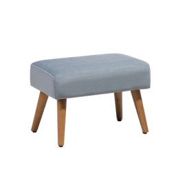 Sitzhocker Grau Samtstoff Holzbeine Modern/Eleganz