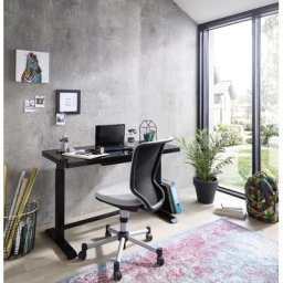 Schreibtisch schwarz elektrisch höhenverstellbar 120x60 cm LIFT4HOME