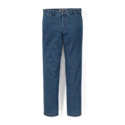 Walbusch Herren Jogger Jeans Chino Modern Fit einfarbig Mid Blue