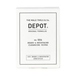 Depot No. 504 Beard & Moustache Cleansing Wipes 12er Pack