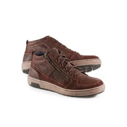 Walbusch Herren Kalbleder Schnürer High Top einfarbig Cognac