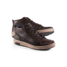 Walbusch Herren Kalbleder Schnürer High Top einfarbig Braun