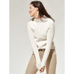 Walbusch Damen Pulli Thermo Weiß einfarbig wärmend