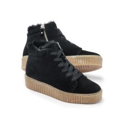 Walbusch Damen Lammfell High Top Schwarz