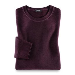 Walbusch Herren Pulli Rot einfarbig