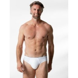 Masterclass Herren Slips Pima-Cotton Weiß einfarbig elastisch
