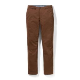 Walbusch Herren Bügelfrei-Chino Hose Regular Fit Braun einfarbig flexibler Bund wärmend