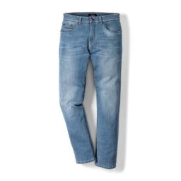 Walbusch Herren Jeans Hose Regular Fit Hellblau einfarbig elastisch flexibler Bund
