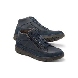 Walbusch Herren Sneakers Thermo Blau einfarbig wärmend