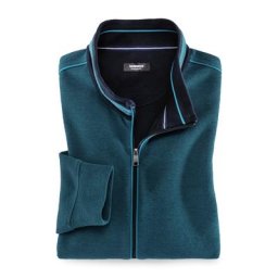 Walbusch Herren Bügelfrei Freizeitjacke Bicolor einfarbig Lagune