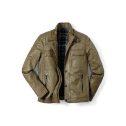 Walbusch Herren Lammnappa Jacke Roadster einfarbig Khaki