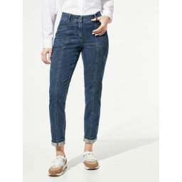 Walbusch Damen Cargo-Hose Regular Fit Blau einfarbig noch offen: Filter Eigenschaften