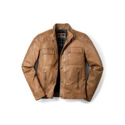 Walbusch Herren Lammnappa Jacke Roadster einfarbig Karamell