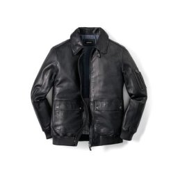 Walbusch Herren Lammnappa Blouson Cockpit einfarbig Marine