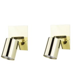 Wandleuchte Gold Metall 2er Set verstallbar Industrie Look Moderne Deckenleuchte