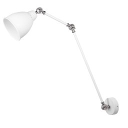 Wandleuchte Weiß Metall mit langem Schwenkarm verstellbar Glockenförmig Modernes Design