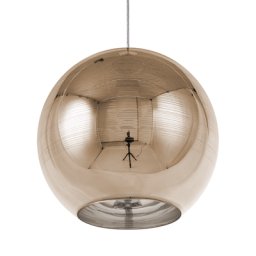 Hängeleuchte Gold Glas Schirm in Kugelform mit transparenten Streifen Moderner Stil