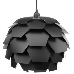 Hängelampe Schwarz Kunststoff Zapfenform Wohnzimmer Schlafzimmer Flur Salon Ausstattung