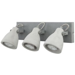 Wandleuchte Grau Beton 3-flammig verstallbar Industrie Look Moderne Deckenleuchte