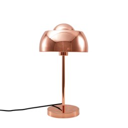 Tischlampe Kupfer Metall 44 cm runder Schirm Kabel mit Schalter Industrie Look
