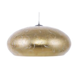 Hängeleuchte Gold Metall runder Schirm in Blattgold-Optik Moderner Stil