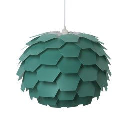 Hängeleuchte Grün Blumenform Zapfen großer Schirm Kinderzimmer Beleuchtung Modernes Design