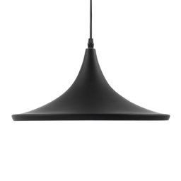 Hängeleuchte Schwarz und Gold Metall mit Schirm in Trichterform Industrie Look für Wohn- und Esszimmer