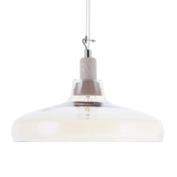 Hängeleuchte Gold und Gelb Glasschirm Trichterform Glühbirnen-Optik Moderner Stil