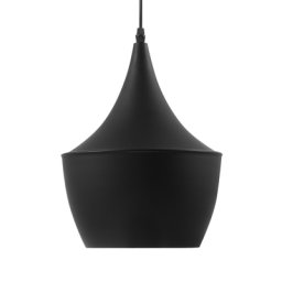 Hängeleuchte Schwarz und Gold Metall mit Schirm in Glockenform Marokkanisch Modernes Design für Kücheninsel Wohn- und Esszimmer