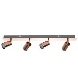 Deckenleuchte Kupfer Metall 4-flammig verstallbar Industrie Look Moderne Wandleuchte