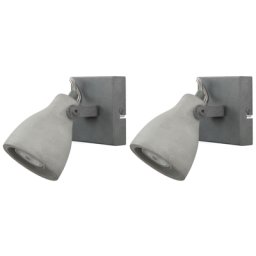 Wandleuchte 2er Set Grau Beton verstallbar Industrie Look Moderne Deckenleuchte