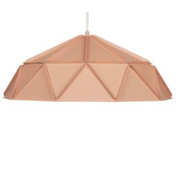 Hängeleuchte Rosa Metall halbrunder Schirm mit Dreieck-Design Industrie Design