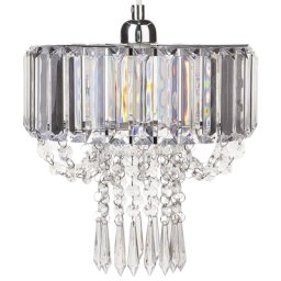 Kronleuchter Transparent Eisen mit Kristallen aus Acrylglas Glamour Stil