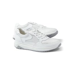 Walbusch Damen Materialmix Sneaker einfarbig Weiß
