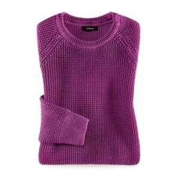 Walbusch Herren Baumwoll Pullover Farbeffekt einfarbig Beere