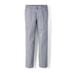 Walbusch Herren Relaxbund Bundfaltenhose gestreift Blau gestreift