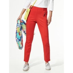 Walbusch Damen Bequem Jeggins einfarbig Karminrot