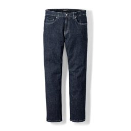 Walbusch Herren Jeanshose Regular Fit Blau einfarbig elastisch flexibler Bund