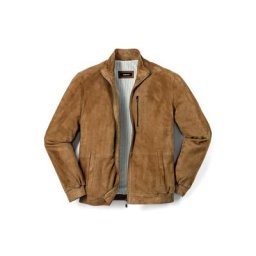 Walbusch Herren Velourslederjacke 1000 Poren einfarbig Cognac