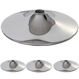 4er-Set Fußteller Fußplatte Fuß für Barhocker Barstuhl Drehstuhl, chrom ~ Variantenangebot