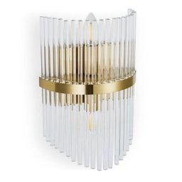 Wandleuchte FELICITY - Wandleuchte, Glasröhren & Messing, H12