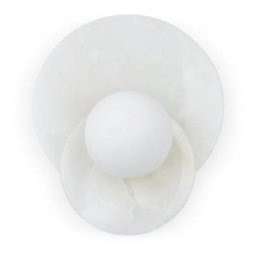 ORBE Wandleuchte - Wandleuchte, weißer Jade-Stein, H26