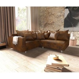 DELIFE Ecksofa Clovis Braun Antik Optik modular Armlehne Ottomane Links, Design Ecksofas, Couch Loft, Modulsofa, modular