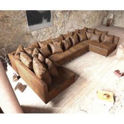 DELIFE Wohnlandschaft Clovis XL Braun Antik Optik Modulsofa, Design Wohnlandschaften, Couch Loft, Modulsofa, modular