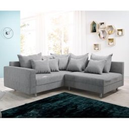 DELIFE Ecksofa Clovis Grau Flachgewebe Armlehne Ottomane Links Modulsofa, Design Ecksofas, Couch Loft, Modulsofa, modular