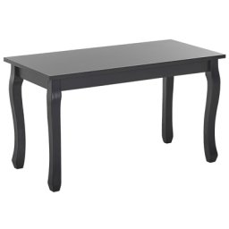 Couchtisch Schwarz MDF - Platte 80 x 40 cm Stylische Beine Kaffeetisch Rechteckig Klassisch