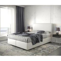 DELIFE Boxspringbett Dream-Well 140x200 cm Kunstleder Weiß mit Matratze und Topper, Boxspringbetten