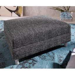 DELIFE Hocker Clovis B98 x T83 Schwarz Modul Strukturstoff, Design Hocker, Couch Loft, Modulsofa, modular