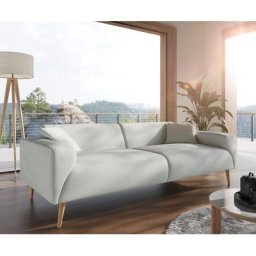 DELIFE Sofa Svea Flachgewebe Mint 220x90 cm 3-Sitzer, 2 & 3 Sitzer
